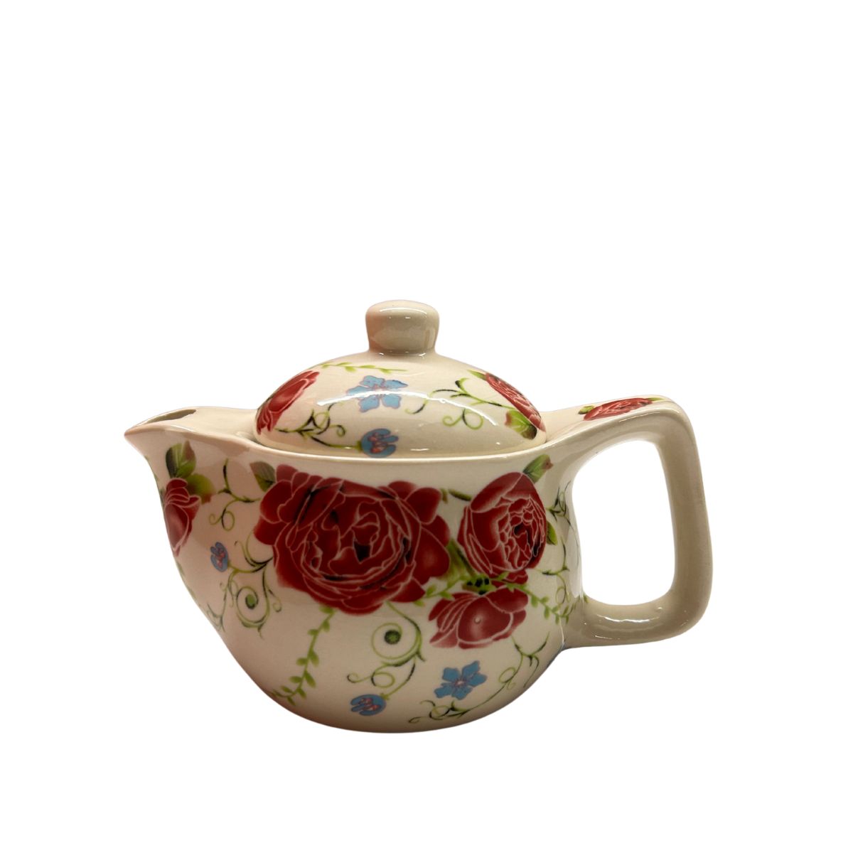 Oriental Tea Pot Small - Roses